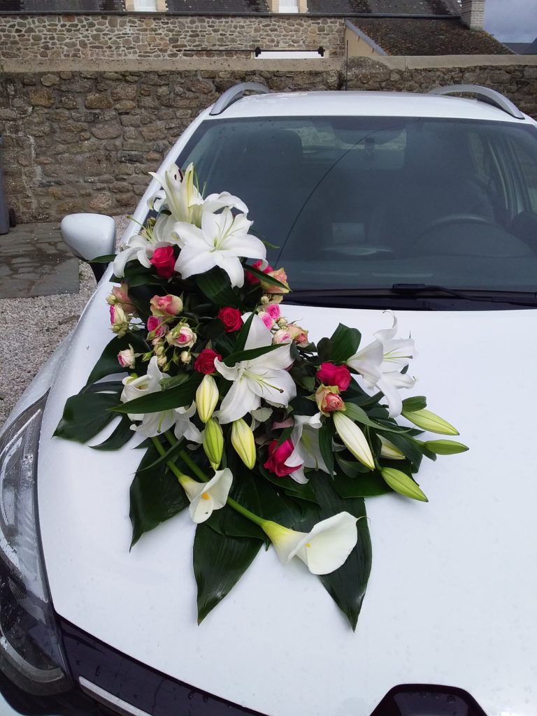 Décoration florale de voiture Cotentin